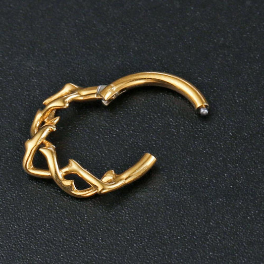 Personalized Titanium Thorn Lip Ring