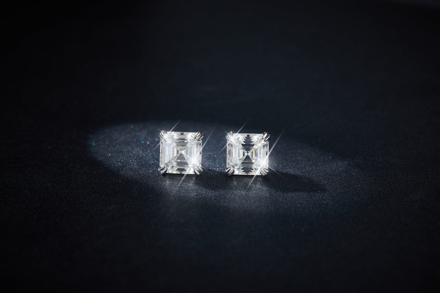 S925 Sterling Silver 6x8mm Emerald Cut Moissanite Stud Earrings Octagon Solitaire With GRA Certificate Platinum Plated Jewelry Gift Box Set For Women & Men