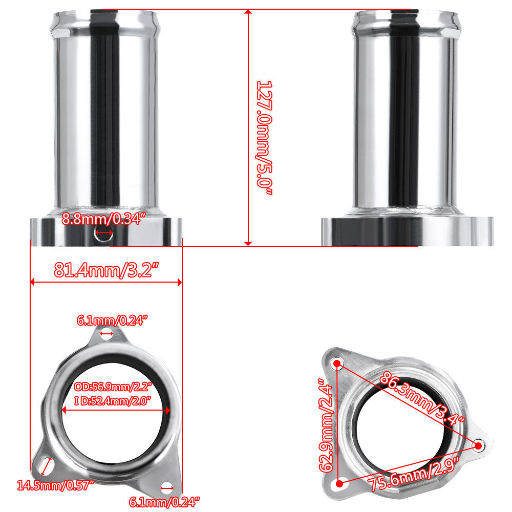 Modified Auto Parts 57mm Exhaust Gas Circulation Removal Tube