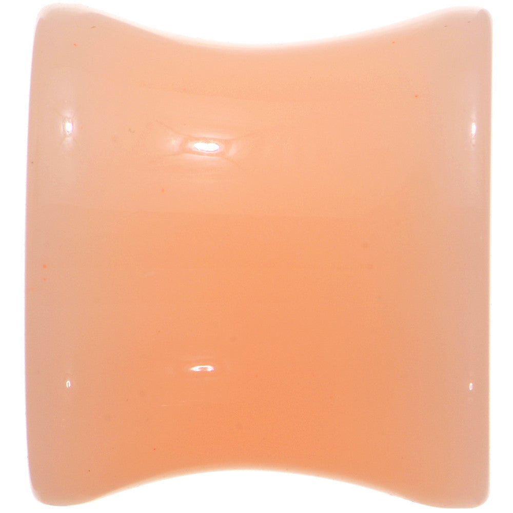 1/2 Light Peach Solid UV Acrylic Flesh Tone Saddle Plug Set