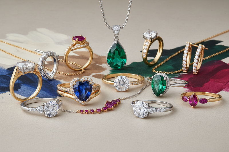 Rosec Jewels colorful gemstone collage