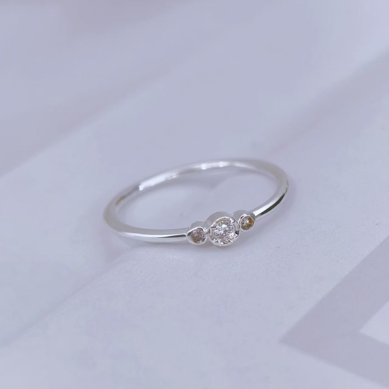 Japanese-style Ultra-fine Non-fading Zircon Ring For Women