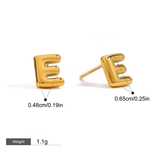 18K gold 26 letters design classic fashion earrings