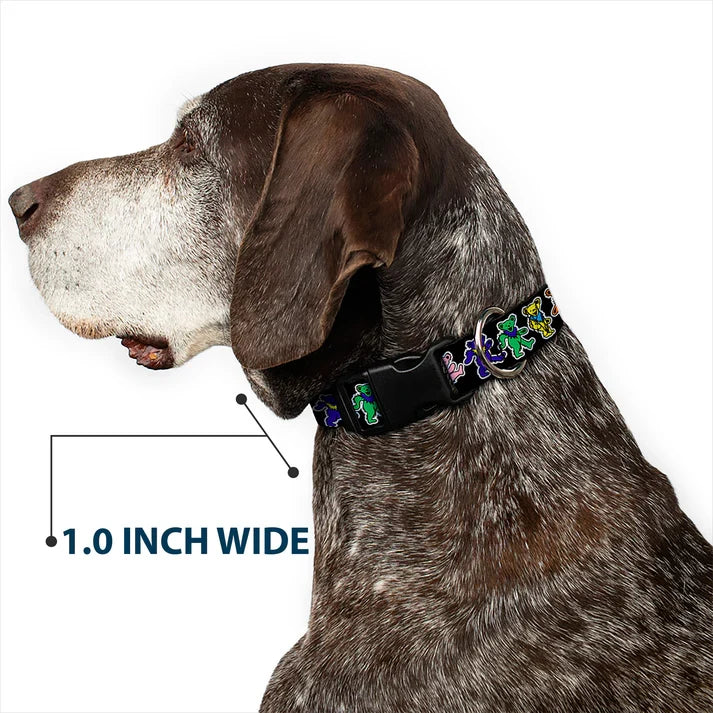 Grateful Dead Dancing Bears Dog Collar 1" inch Wide
