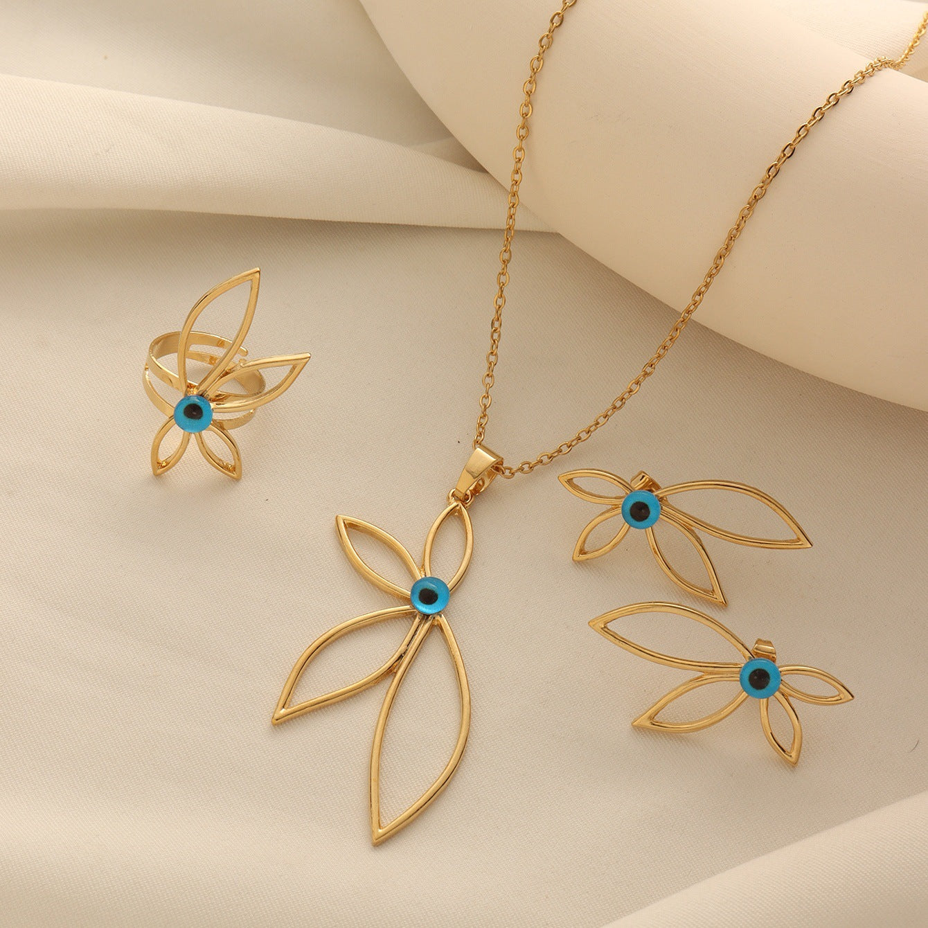 Petal Evil Eye Jewelry Set