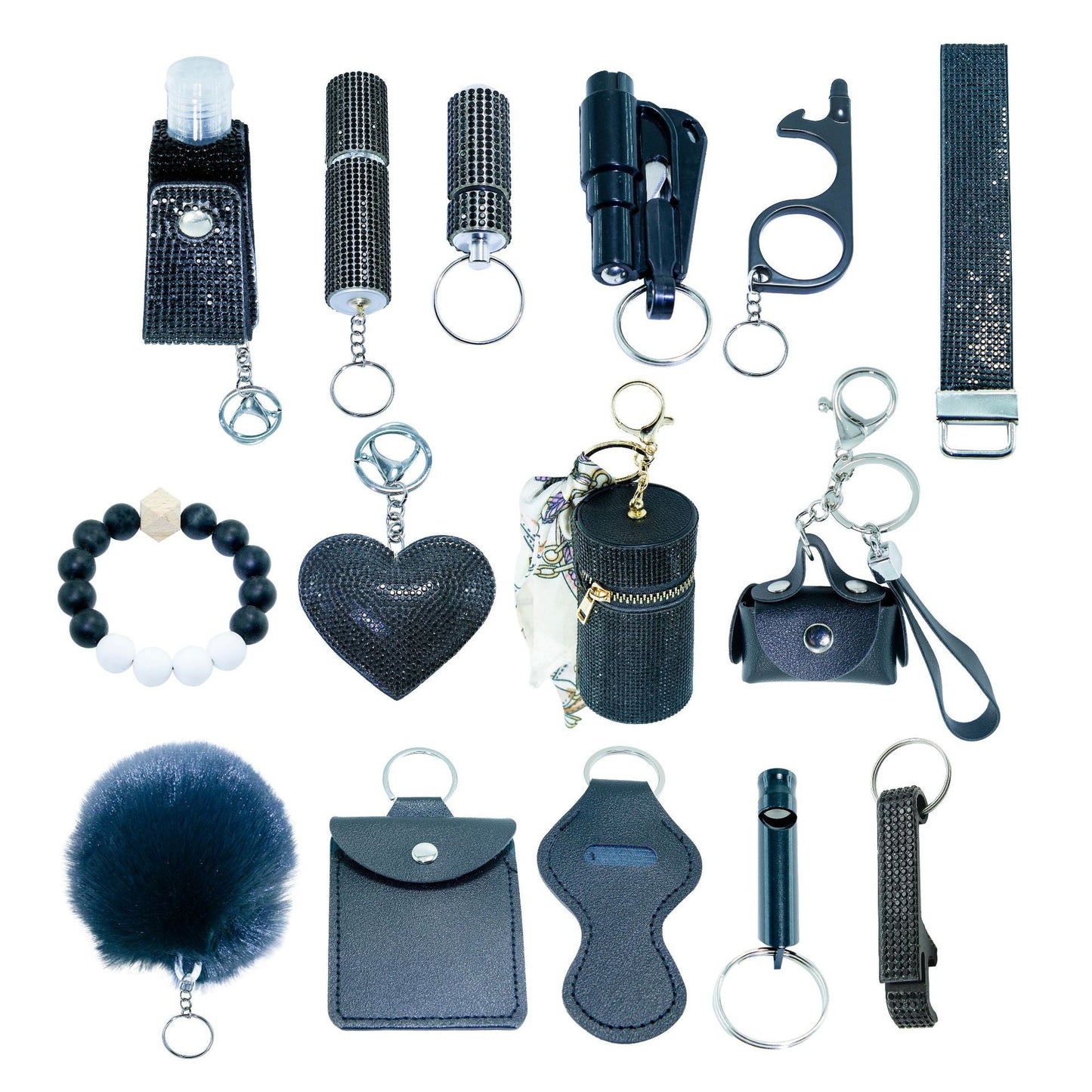 Portable Fifteen-Piece Keychain Set