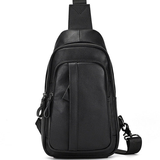 Leather Fashionable Large-Capacity Mens Crossbody Bag