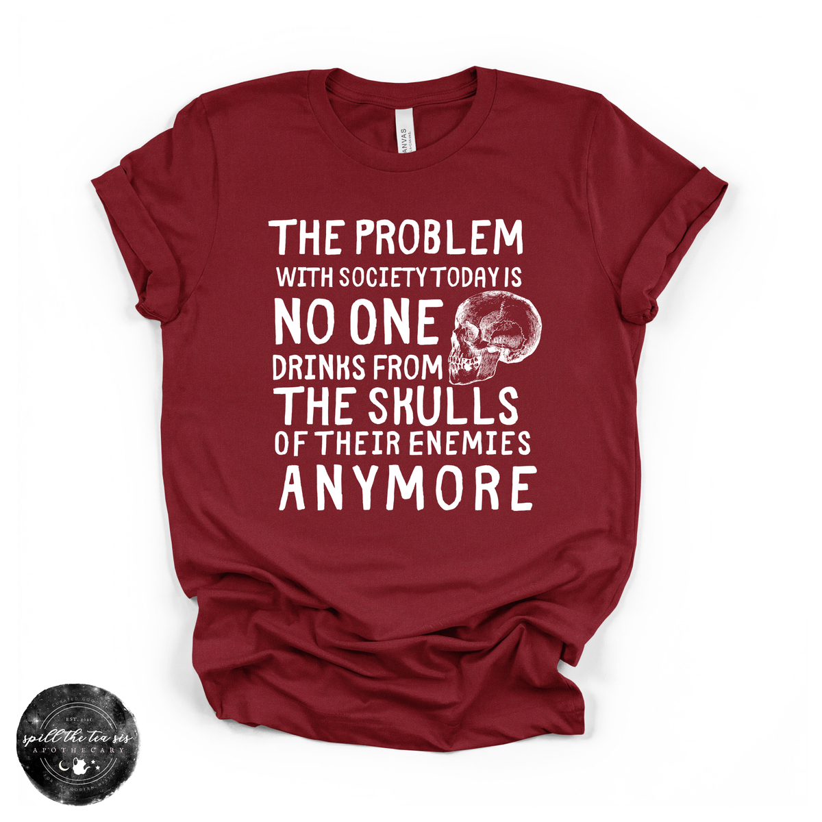 Skulls of Their Enemies Tee | Dark Nature Graphic T-Shirt {WHITE DESIGN}