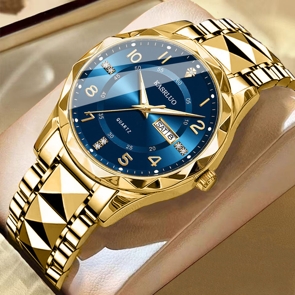 Men's Dual Calendar Fashion Waterproof Luminous Quartz Watch
