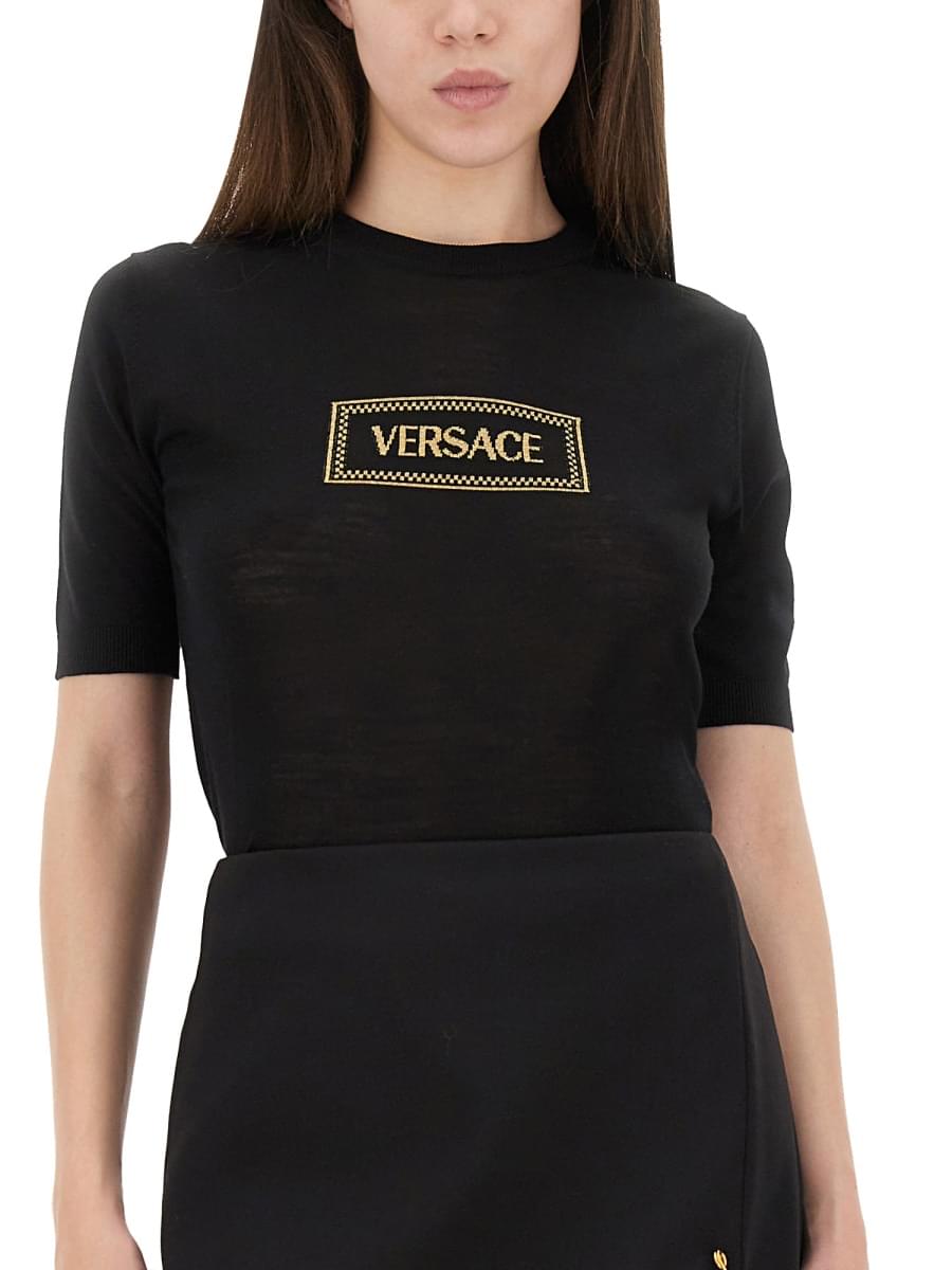 Versace Women Versace Women Logo Knit T-Shirt