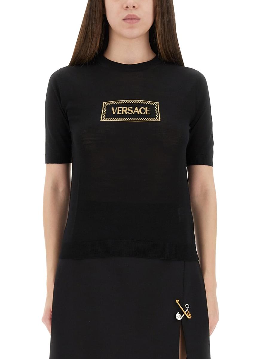 Versace Women Versace Women Logo Knit T-Shirt