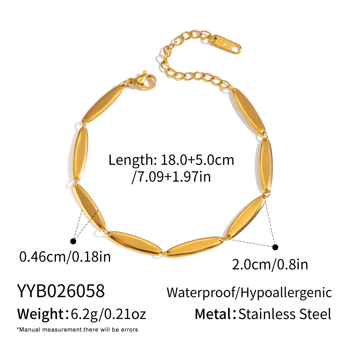 Oval-Shape Zircon Bracelet