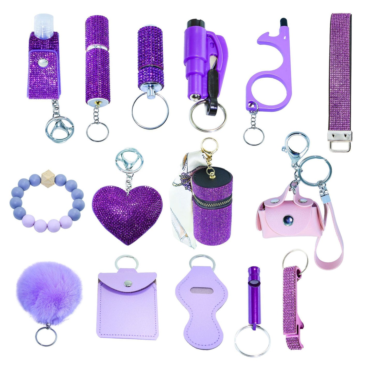 Portable Fifteen-Piece Keychain Set