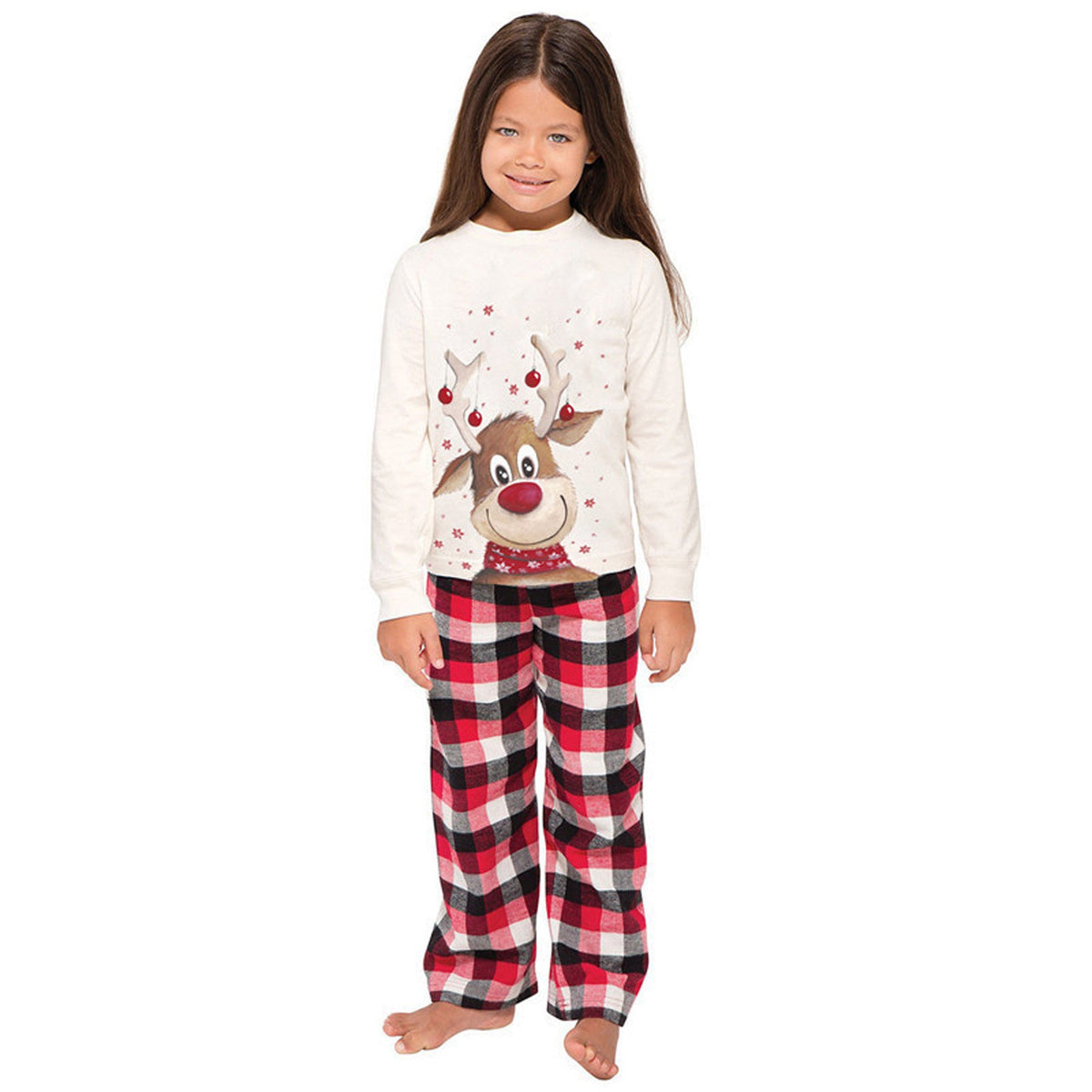 Elk printed parent-child dress