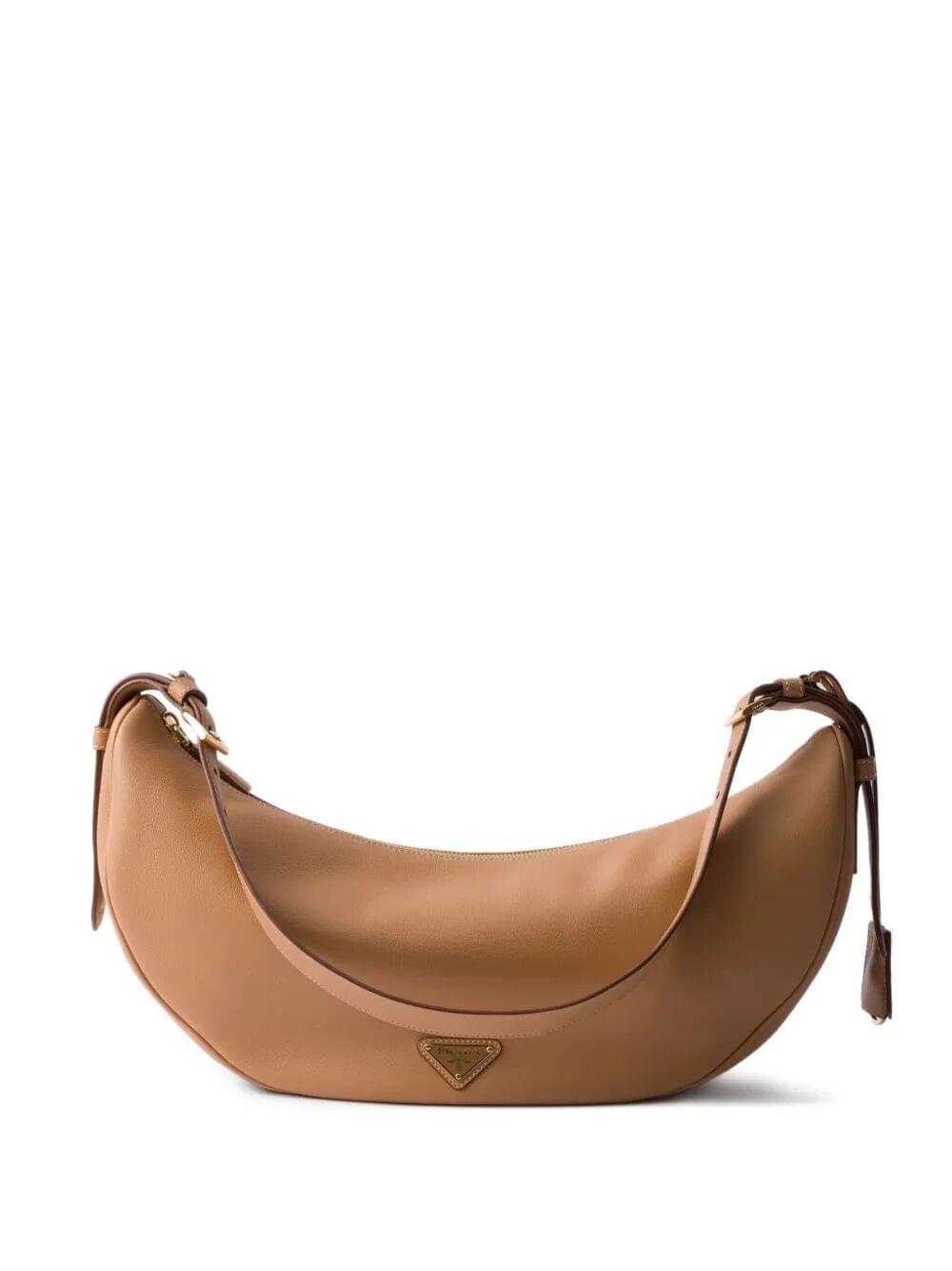 Prada Women Prada Women Prada Demi-Lune Large Leather Shoulder Bag