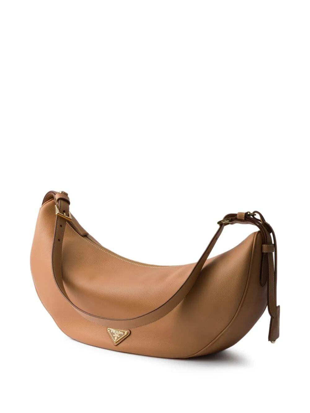 Prada Women Prada Women Prada Demi-Lune Large Leather Shoulder Bag