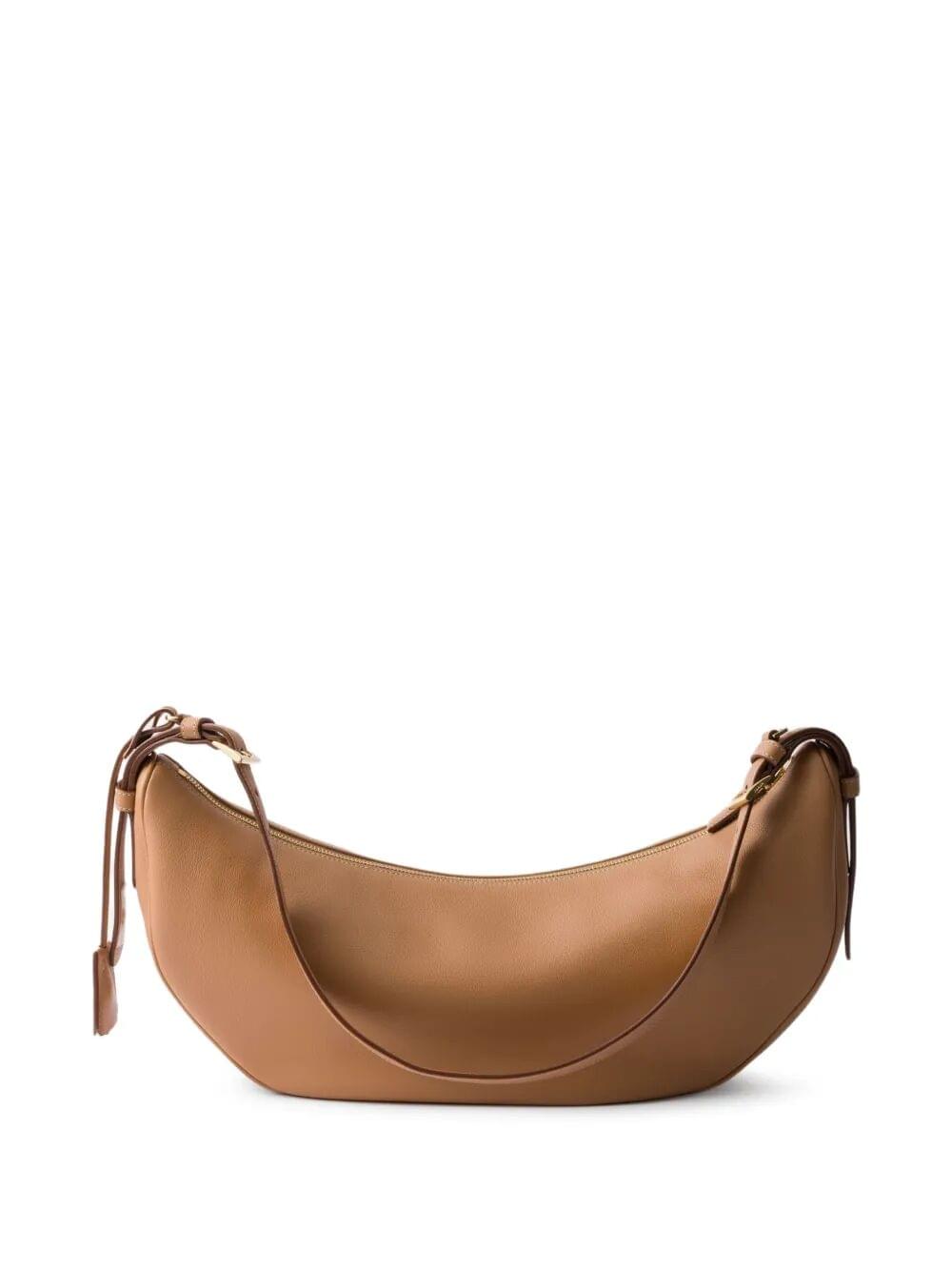 Prada Women Prada Women Prada Demi-Lune Large Leather Shoulder Bag