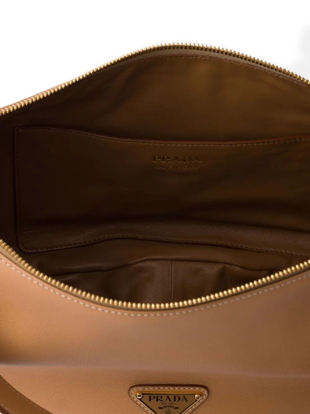 Prada Women Prada Women Prada Demi-Lune Large Leather Shoulder Bag