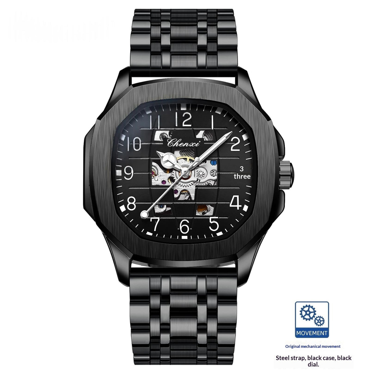 High-end Square Mechanical Mens Watch