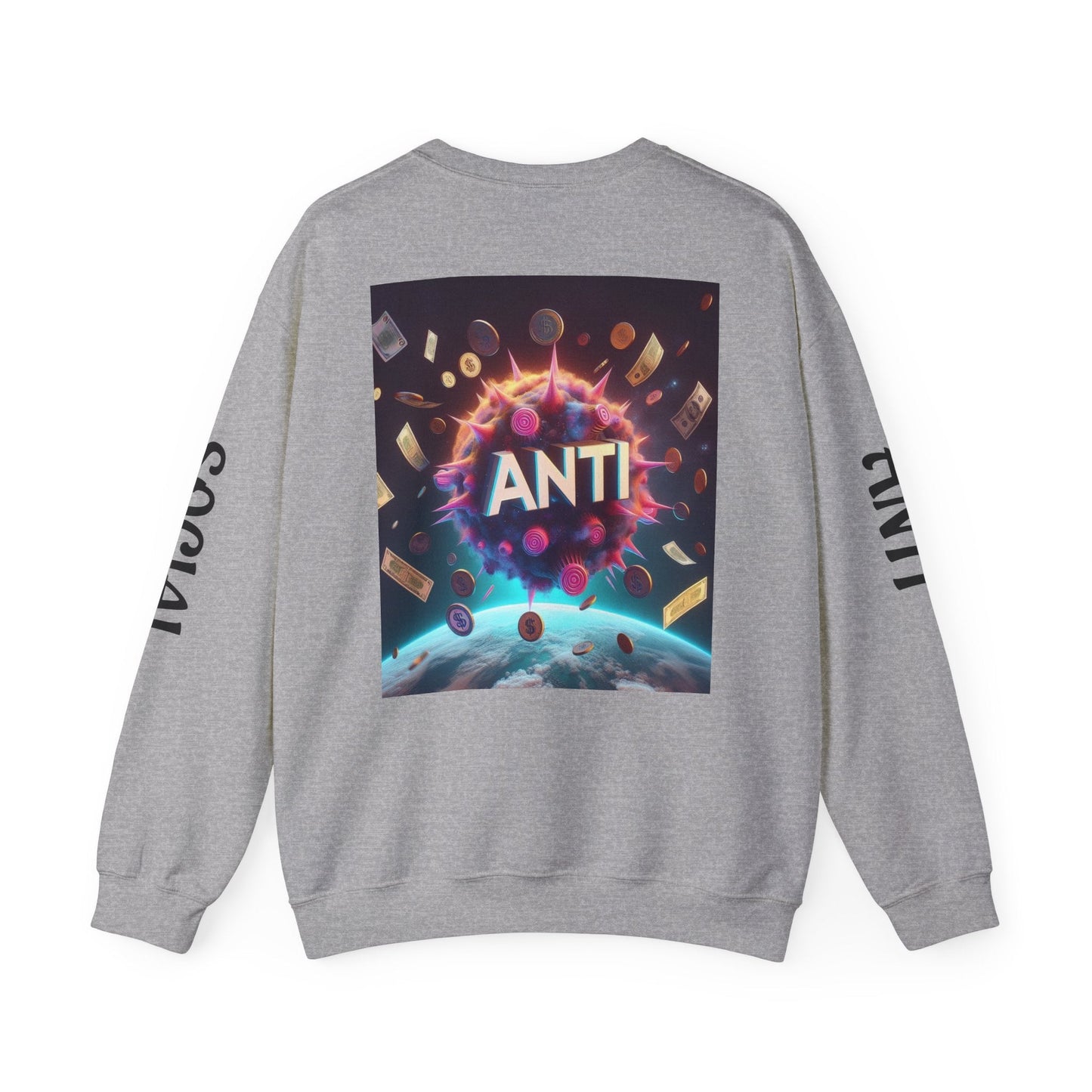 “Anti Social” Heavy Blend™ Crewneck Sweatshirt