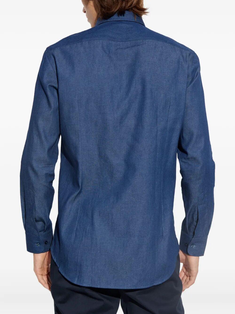 Etro Men Etro Men Embroidered Logo Cotton Shirt