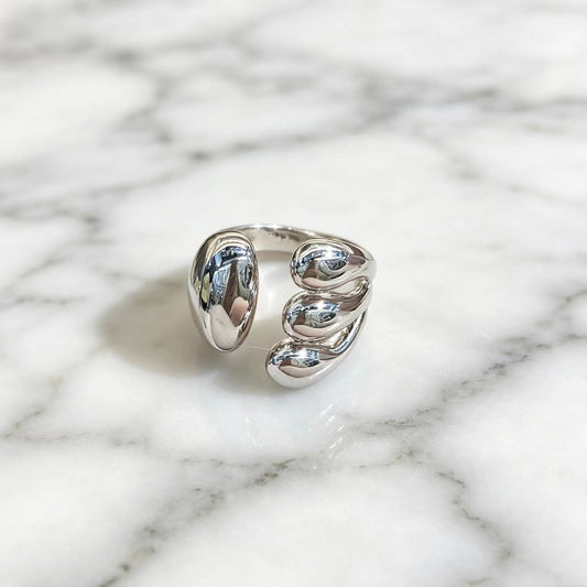 Light-luxury Silver Open-ring In European And American Style
