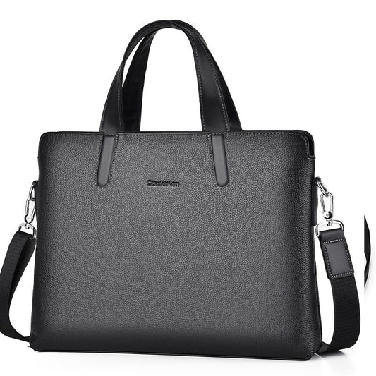 Large-capacity Crossbody Leather Briefcase