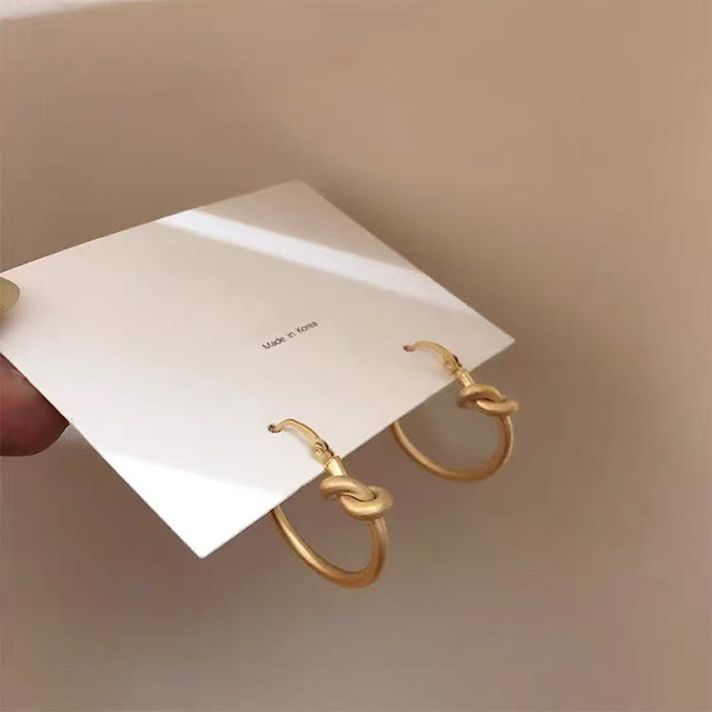 Ladies Elegant Small Heart Gold Stud Earrings No Need Take Off At Night Jewelry