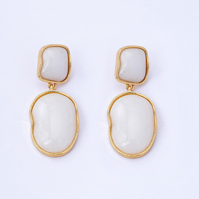 Geometric Resin Drop Earrings Collection