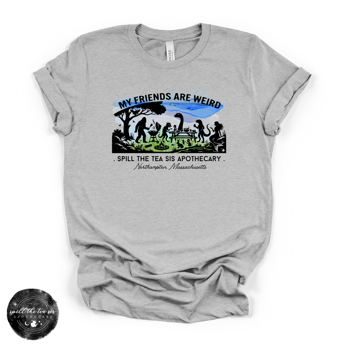 My Friends Are Weird Tee | Funny Cryptid Graphic T-Shirt