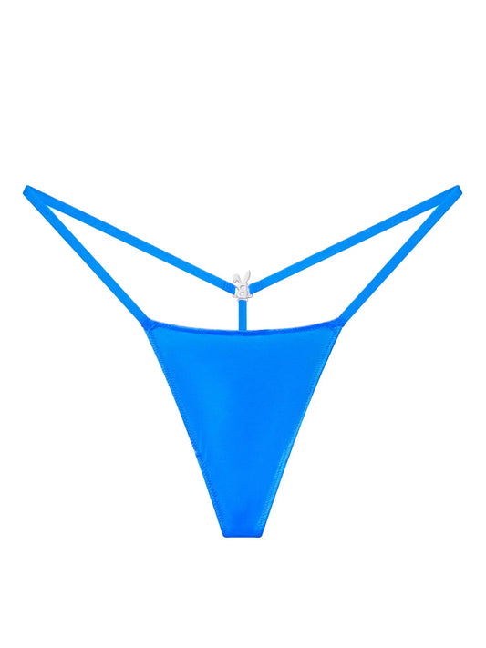 ICED OUT G-STRING IN OCEAN BLUE