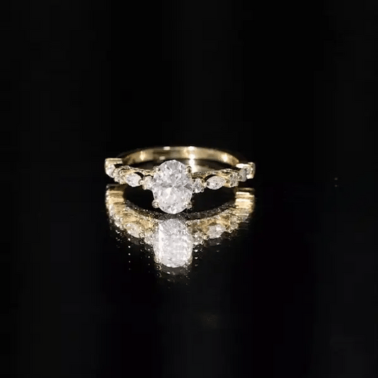 1 Carat IGI Certified Oval Cut Lab Grown Diamond Solitaire Engagement Ring