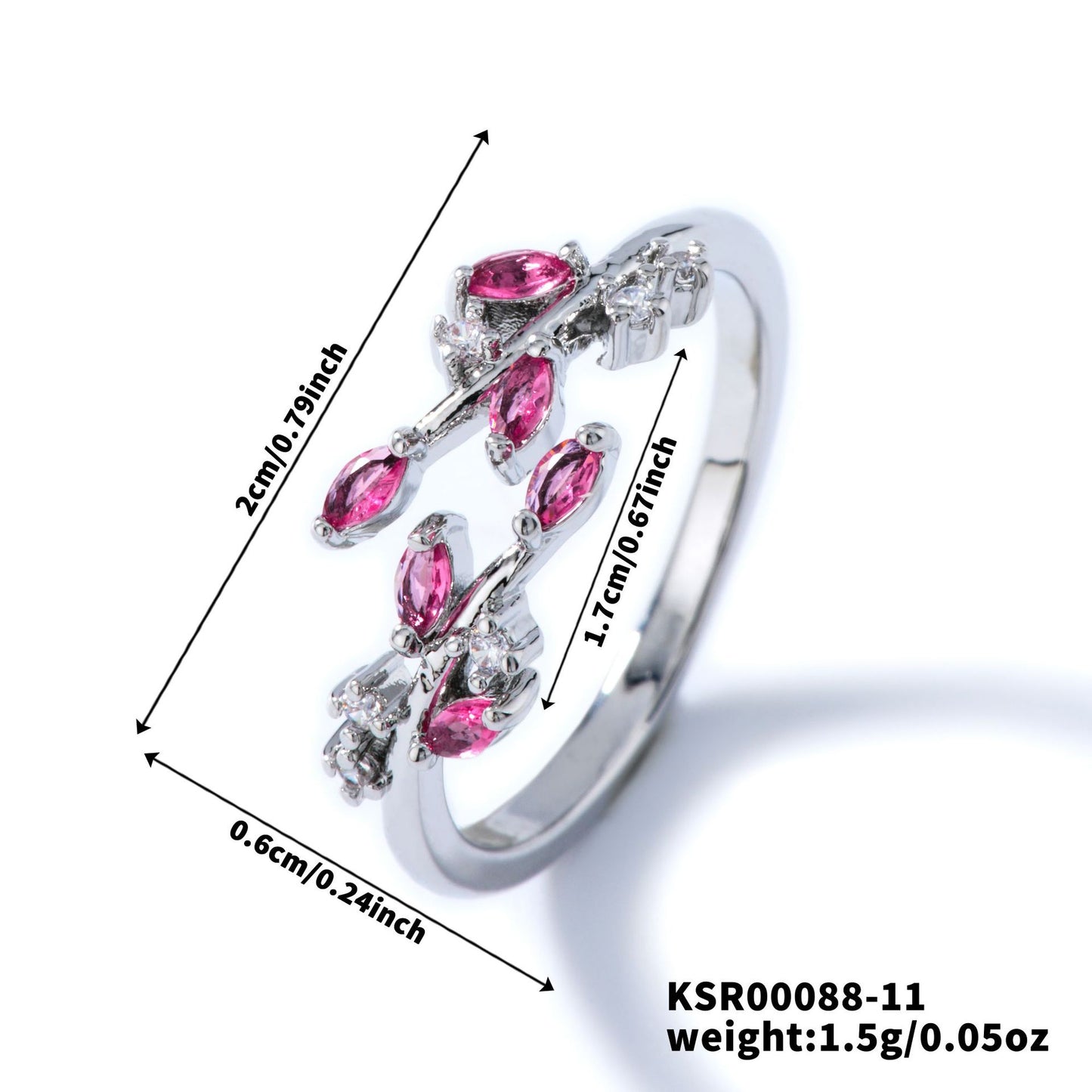 Womens Personality Leaf Ring