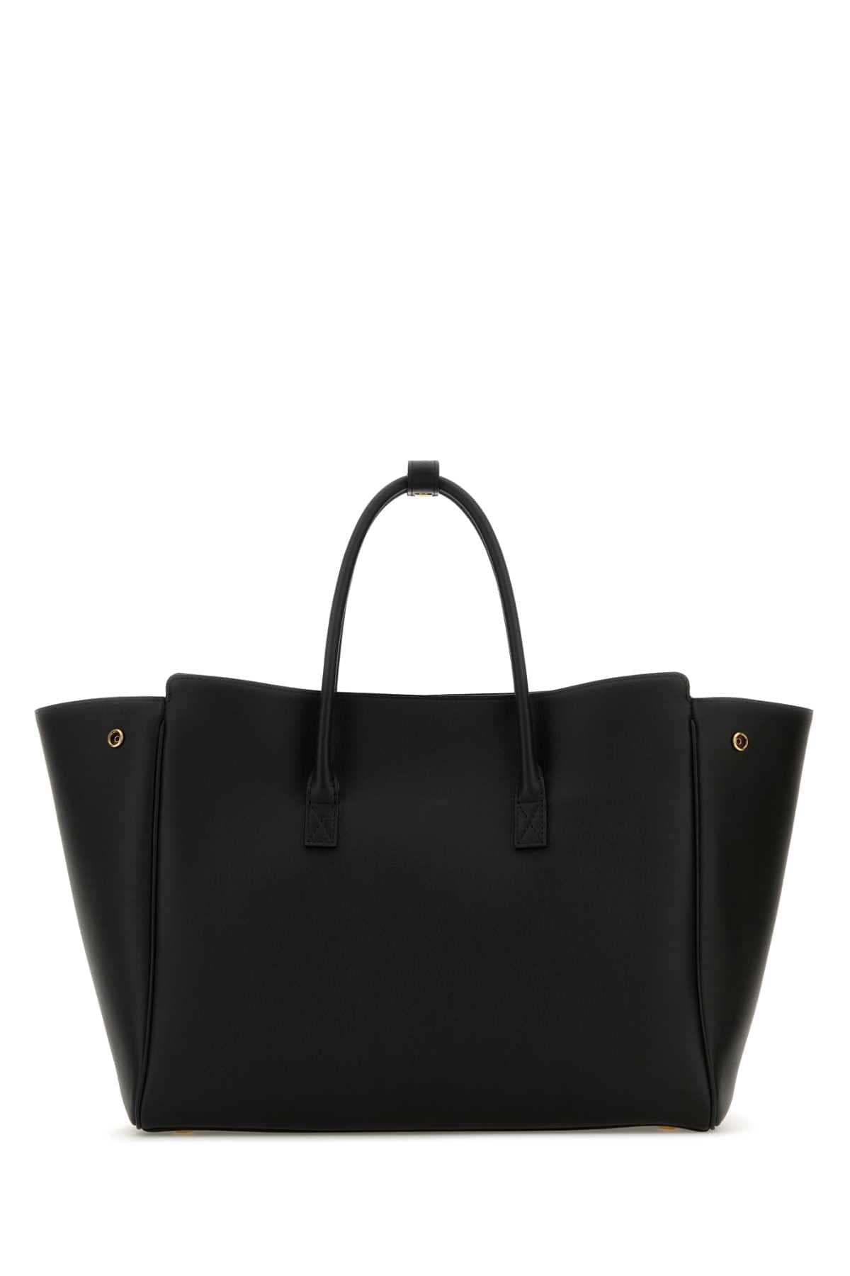 Balenciaga Women Black Leather Small Carry All Hempton Handbag