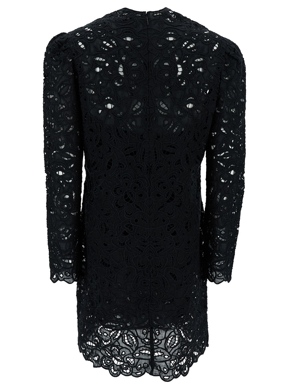 Isabel Marant Women 'Daphne' Mini Black Dress With Flower Embroidery In Guipure Woman
