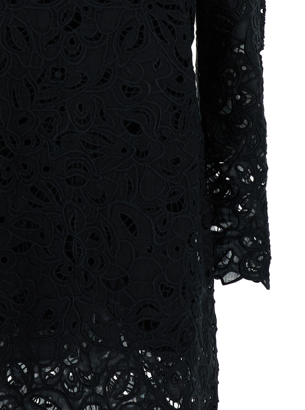 Isabel Marant Women 'Daphne' Mini Black Dress With Flower Embroidery In Guipure Woman