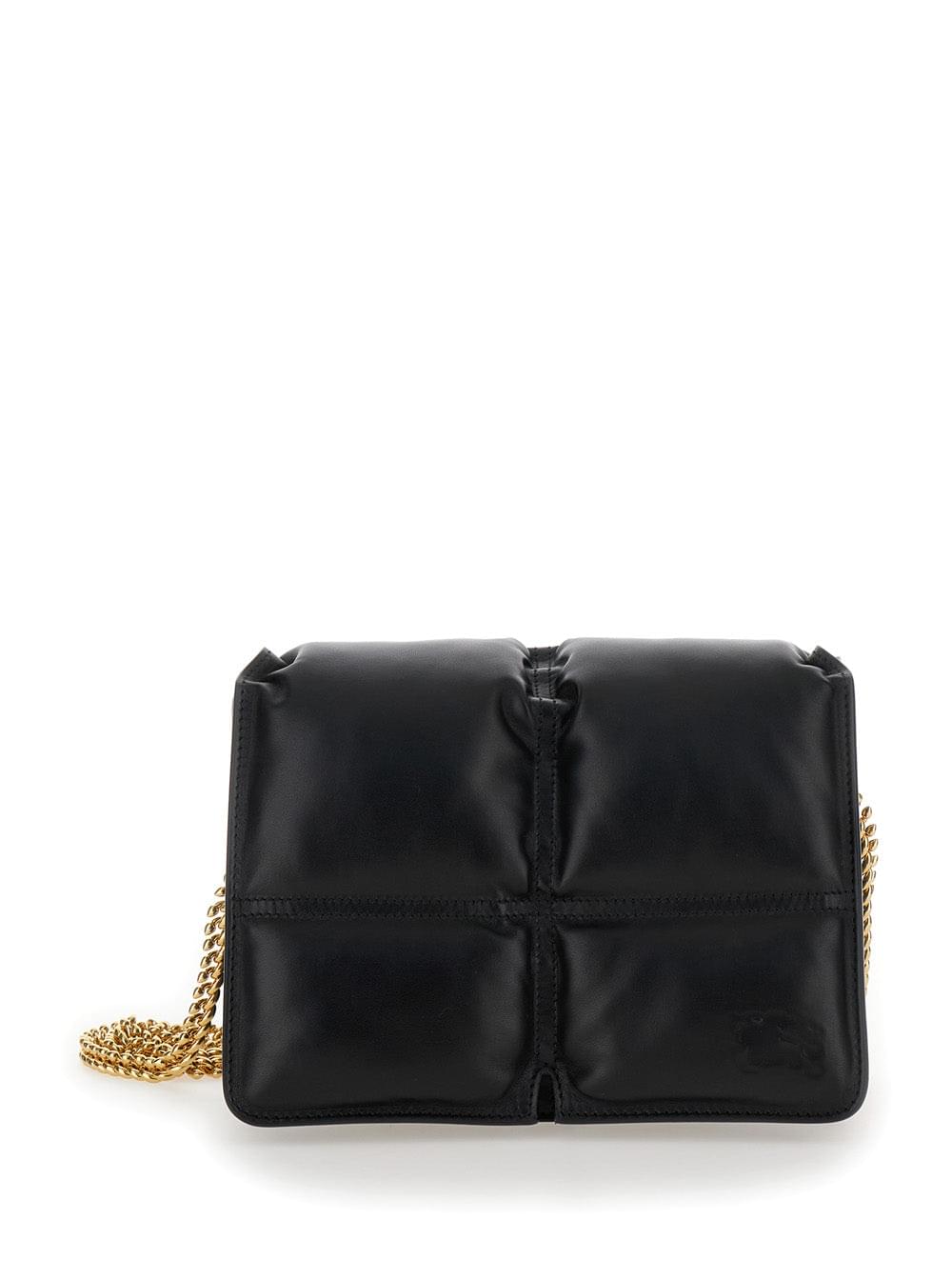 Burberry Women 'Snip' Black Shoulder Bag In Quilted Leather Woman