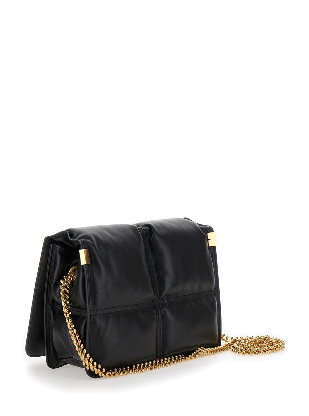 Burberry Women 'Snip' Black Shoulder Bag In Quilted Leather Woman