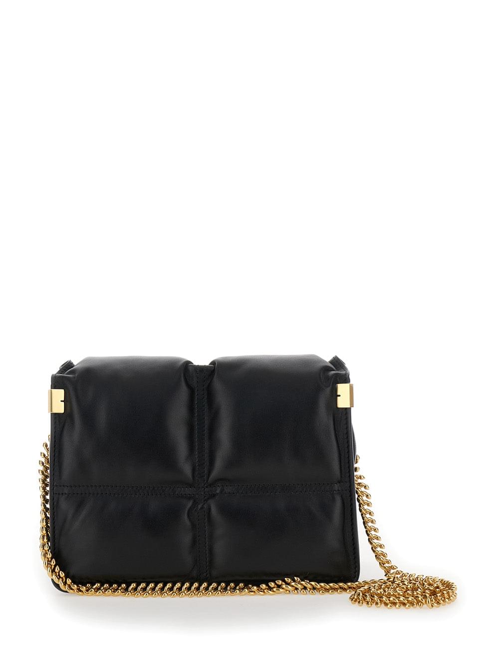 Burberry Women 'Snip' Black Shoulder Bag In Quilted Leather Woman