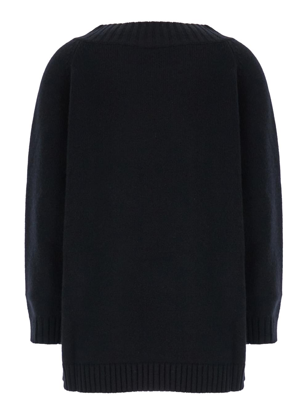 Max Mara Women Max Mara Women 'Radames' Black Sweater With Boat Neckline In Wool And Cashmere Woman