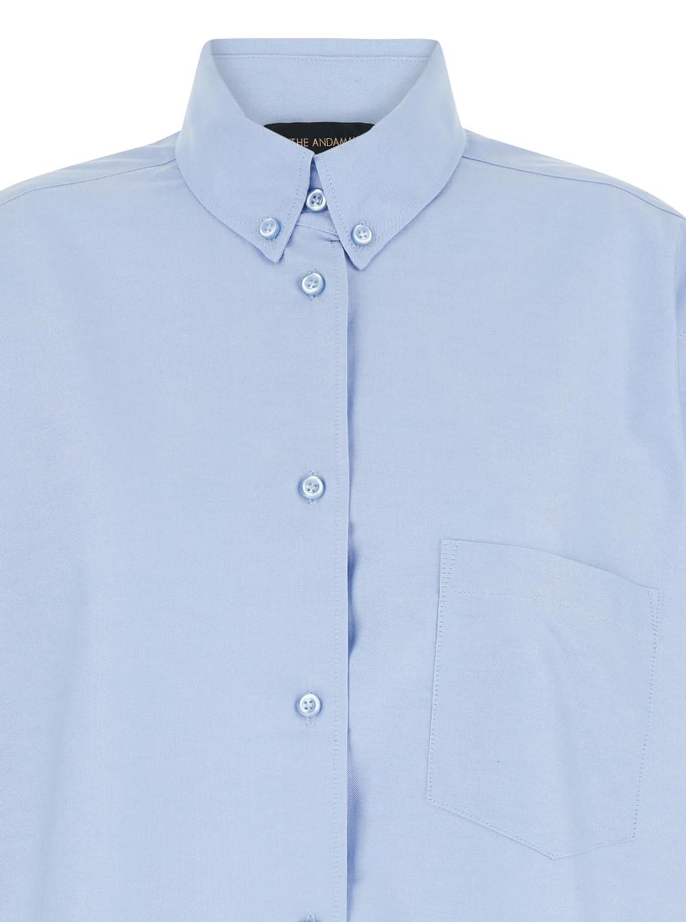 The Andamane Women The Andamane Women Light Blue Shirt With Buttons In Cotton Blend Woman