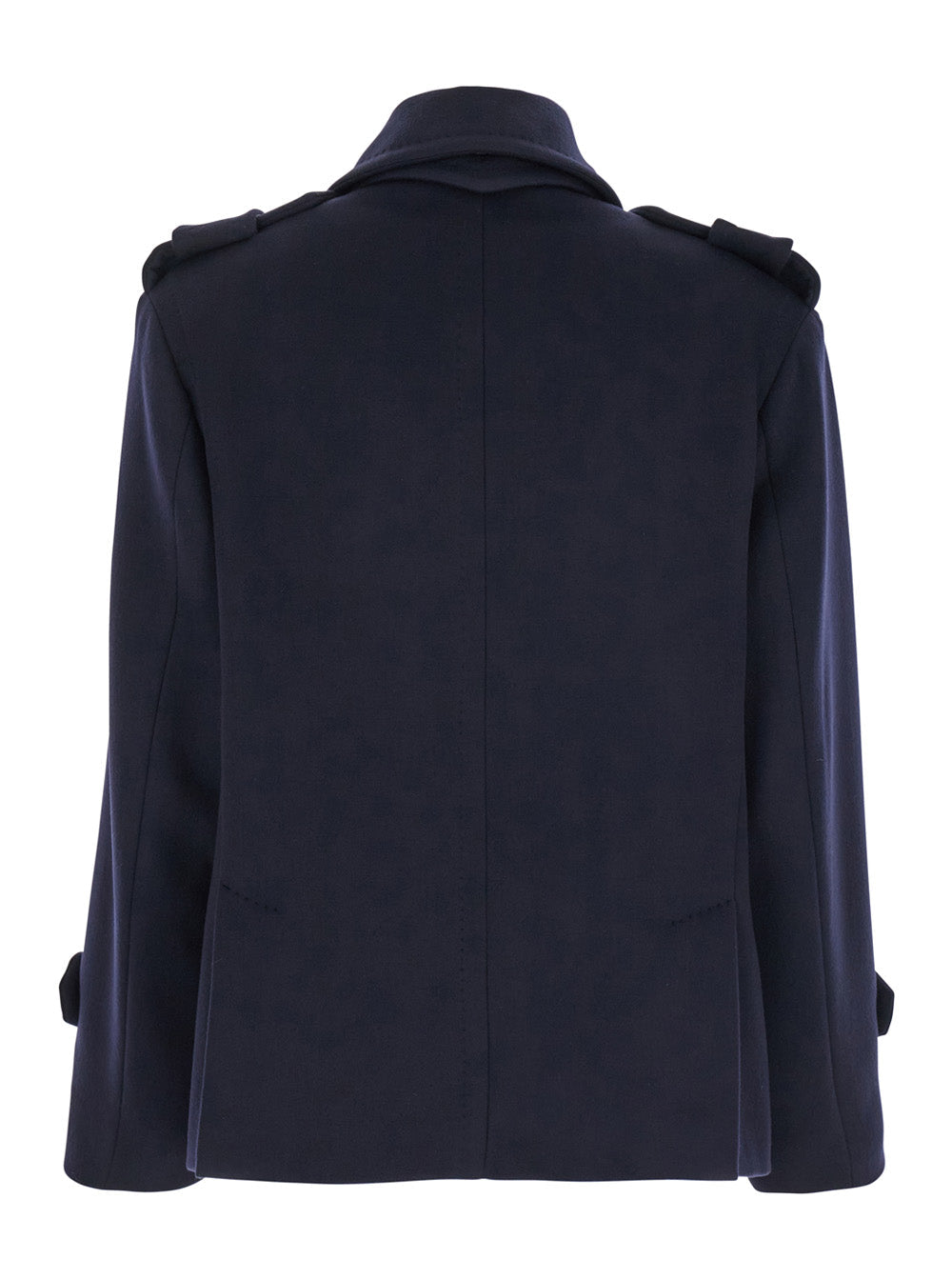 Max Mara Women Max Mara Women 'Laveno' Blue Double Breasted Jacket With Wide Pointed Lapels In Virgin Wool Blend Woman