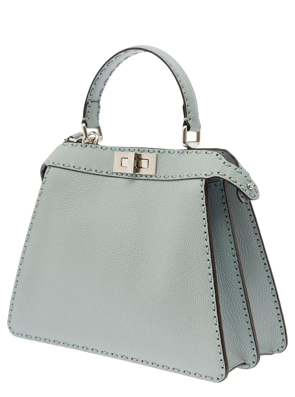 Fendi Women Fendi Women 'Peekaboo Iseeu Medium' Grey Handbag With 646 Hand-Sewn Topstitches Woman
