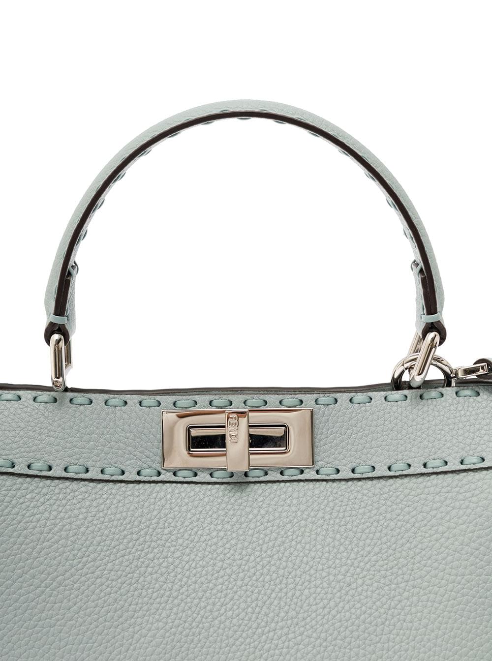 Fendi Women Fendi Women 'Peekaboo Iseeu Medium' Grey Handbag With 646 Hand-Sewn Topstitches Woman