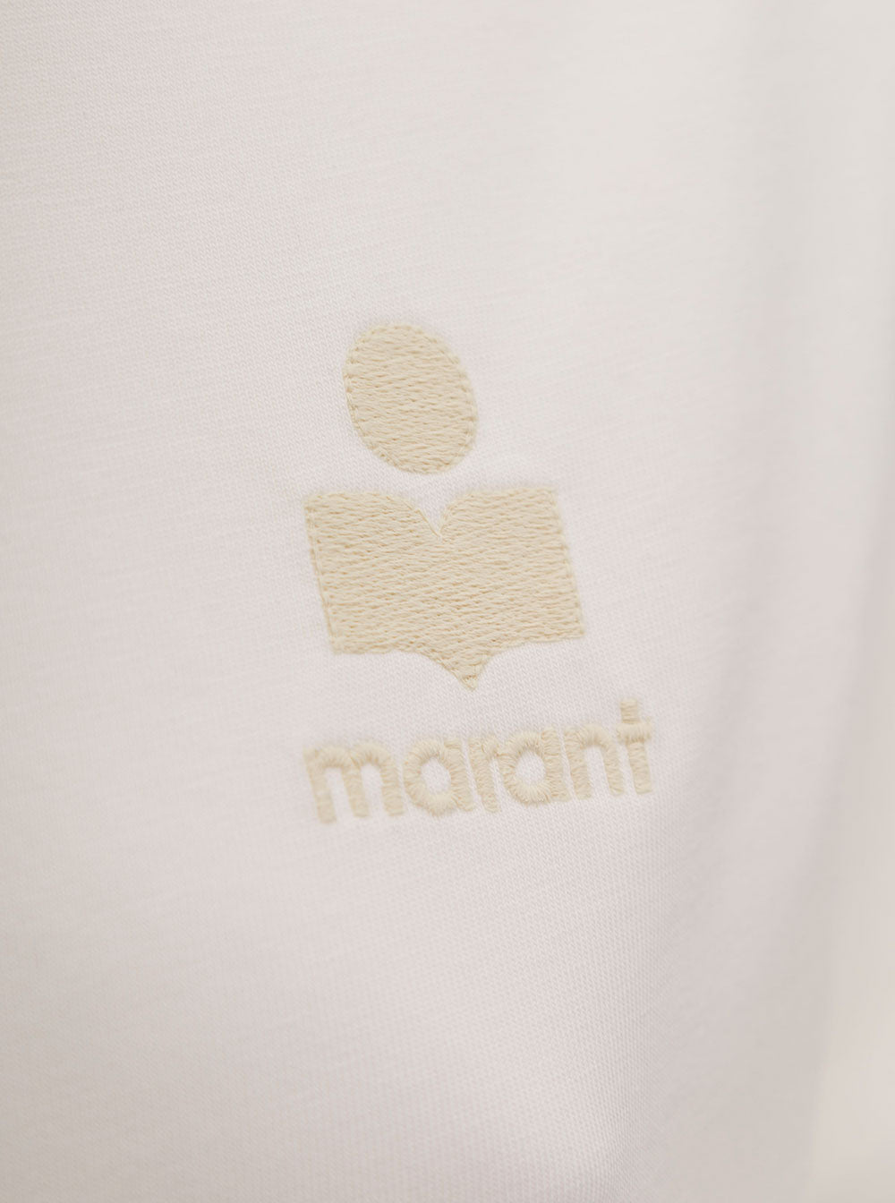 Isabel Marant Etoile Women 'Aby' White T-Shirt With Crew Neck And Short Sleeves In Cotton For Women