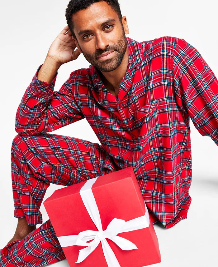 Family Pajamas Matching Mens Brinkley Plaid Family Pajama Set, Size Small