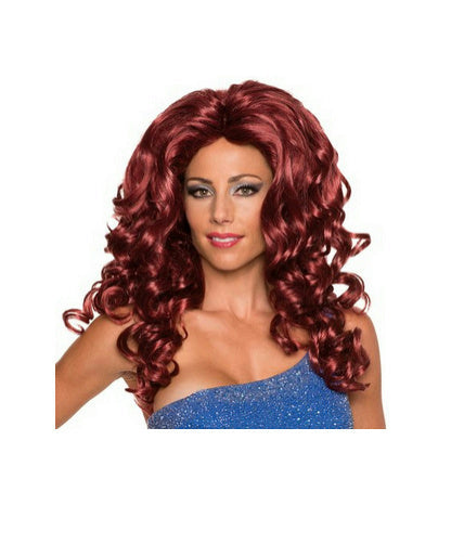 Women's Red Felicity Frappuccino Big Curly Wig