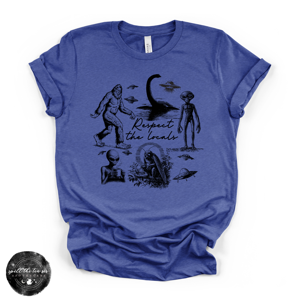 The Locals Cryptids Tee | Cryptid Graphic T-Shirt {BLACK DESIGN}