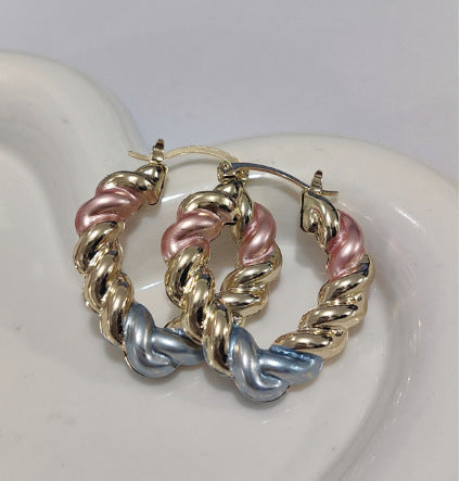 European And American Trendy Womens Copper Earrings