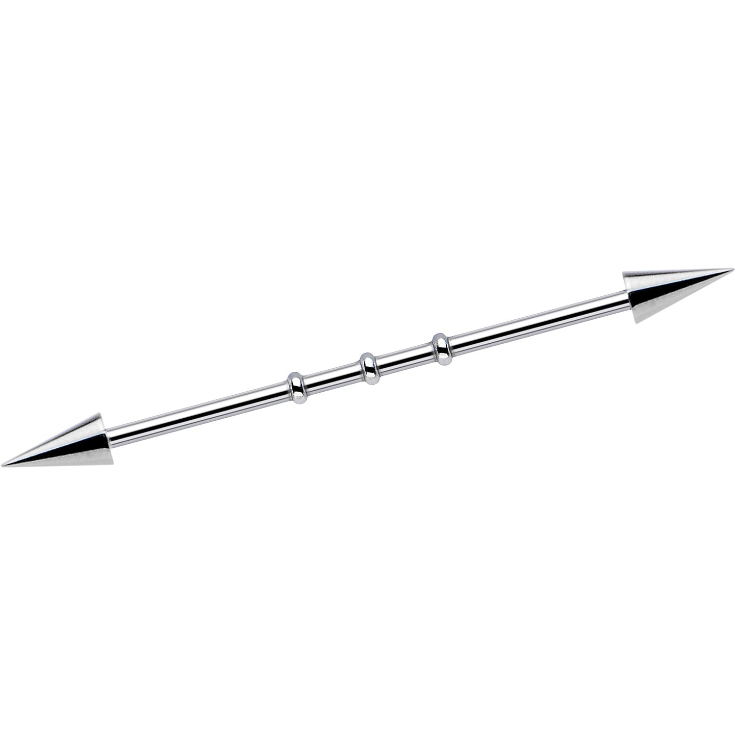 Surgical Steel Spiked Industrial Barbell Earring